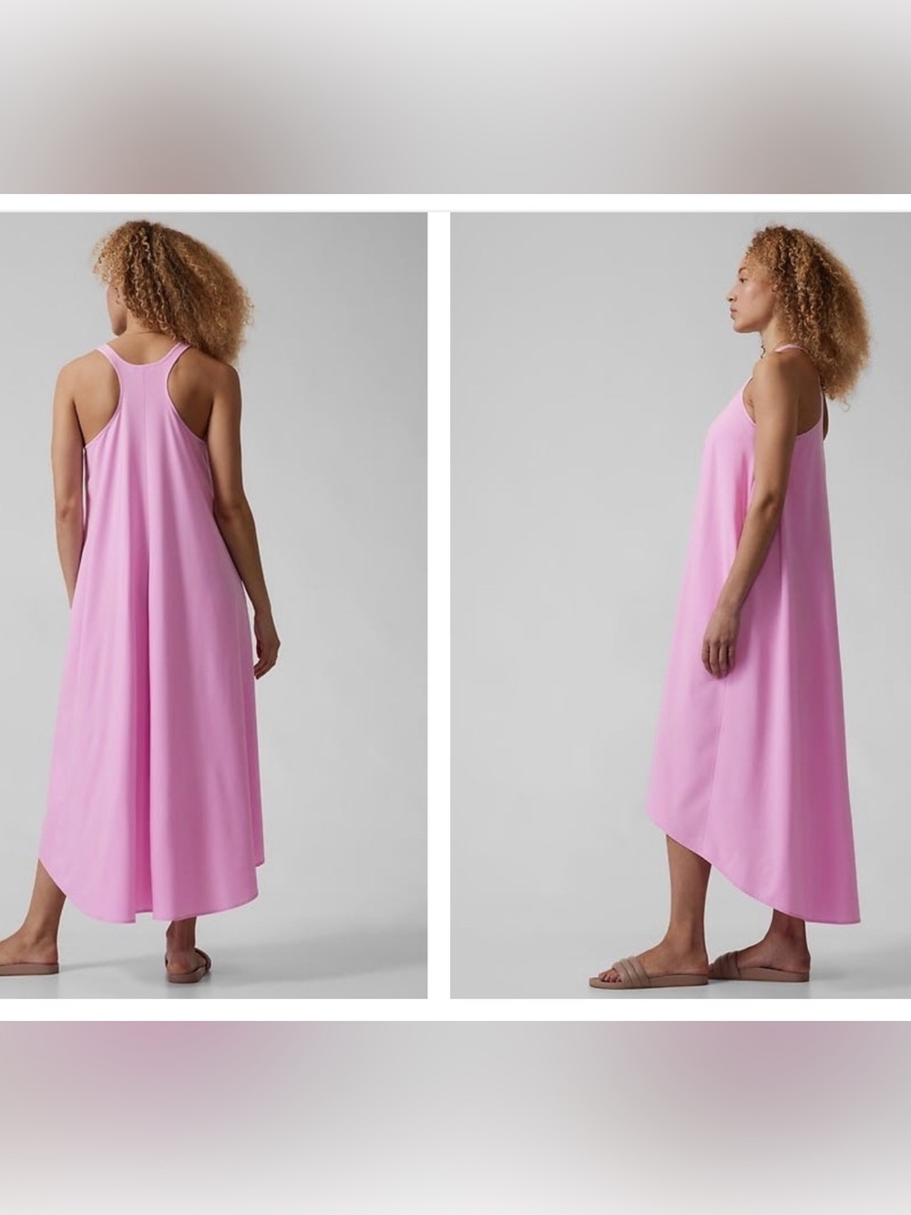 Athleta Presidio Soft Pink Racerback Maxi Dress